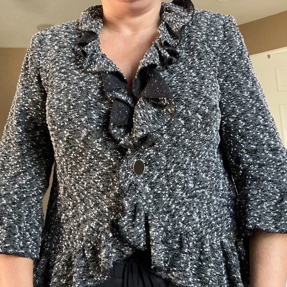 ❤️ BOGO Cynthia Rowley Boucle Jacket Size Large - Picture 7 of 9